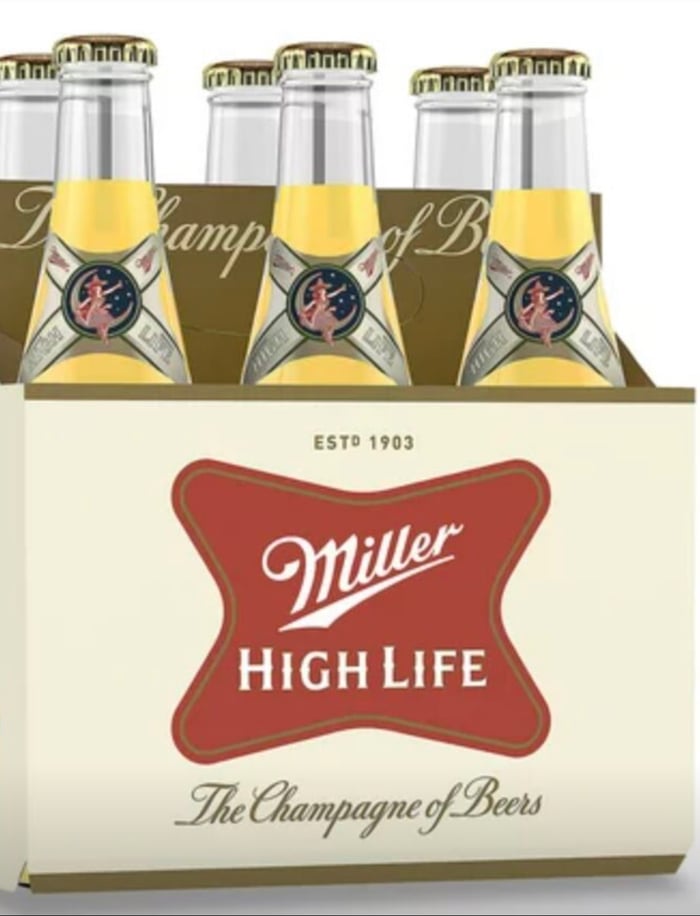Beeld bij tekst.Champagne - Miller beer